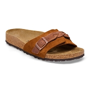 BIRKENSTOCK PULA BRAIDED SUEDE<br>MARRON
