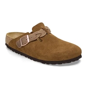 BIRKENSTOCK BOSTON BRAIDED SUEDE<br>MARRON