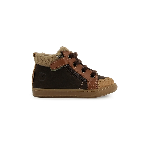 Shoopom marche bouba zip wool marron