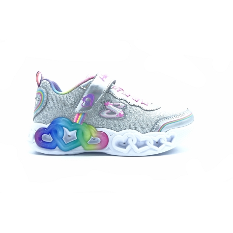 Skechers basket mode my infinite heart lights yl argent5029501_2