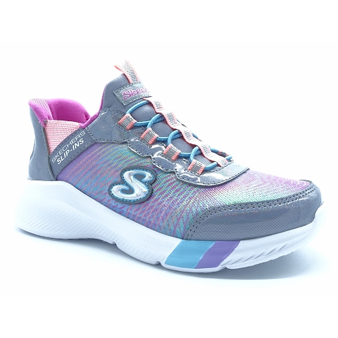 Skechers basket mode dreamy lites  colorful prism gris