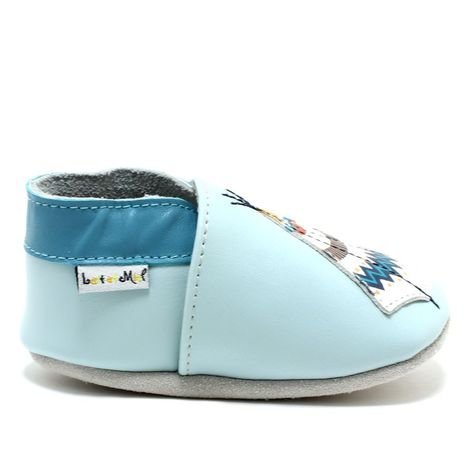 Lait et miel chaussons indien bleu5216901_2