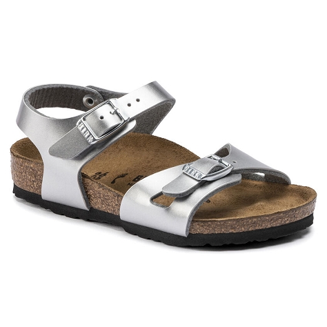 Birkenstock enfant my rio electric metallic yl argent