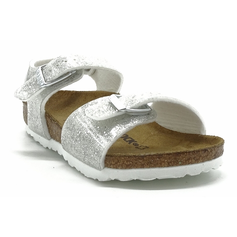 Birkenstock enfant rio plain cosmic blanc