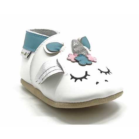 Lait et miel chaussons licorne blanc5617801_2