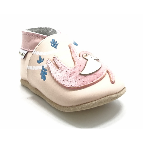 Lait et miel chaussons paresseux rose5617901_2