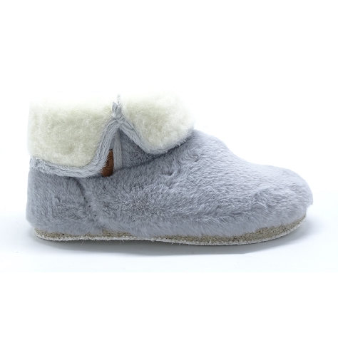 Chausse mouton chaussons clemence gris5639201_2