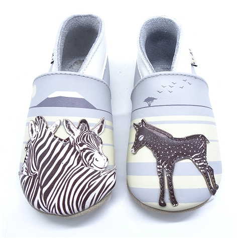 Lait et miel chaussons zebre 5652701_2