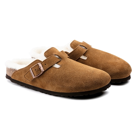 Birkenstock chaussons boston vl marron7548701_2