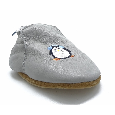 Bellamy chaussons pingouin gris