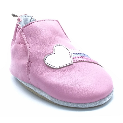 Bellamy chaussons arc en ciel rose