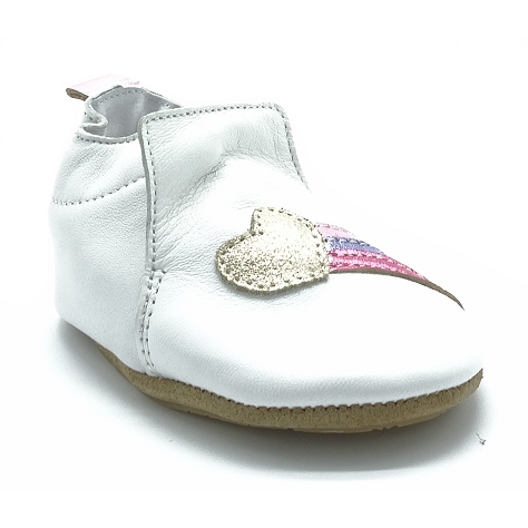 Bellamy chaussons arc en ciel blanc