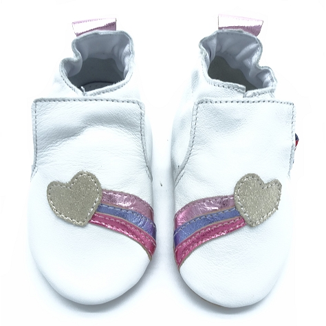 Bellamy chaussons arc en ciel blanc8687702_2