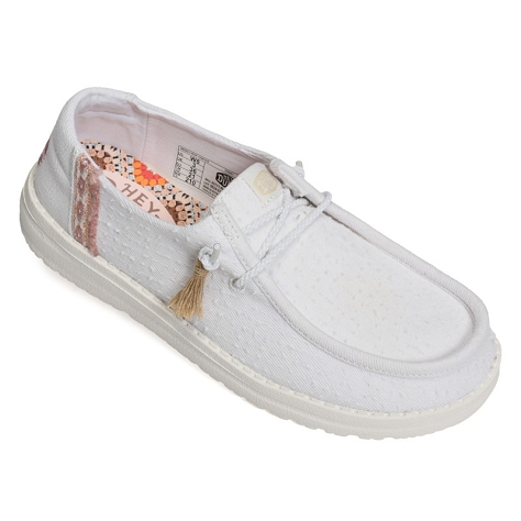 Dude femme wendy perf canvas blanc