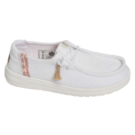 Dude femme wendy perf canvas blanc8769101_2