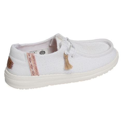 Dude femme wendy perf canvas blanc8769101_3