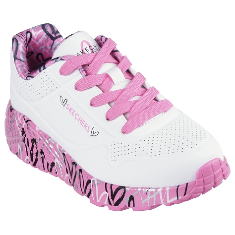 Skechers enfant uno lite love 314976 blanc
